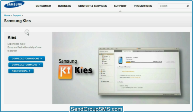 kies software for sumsung